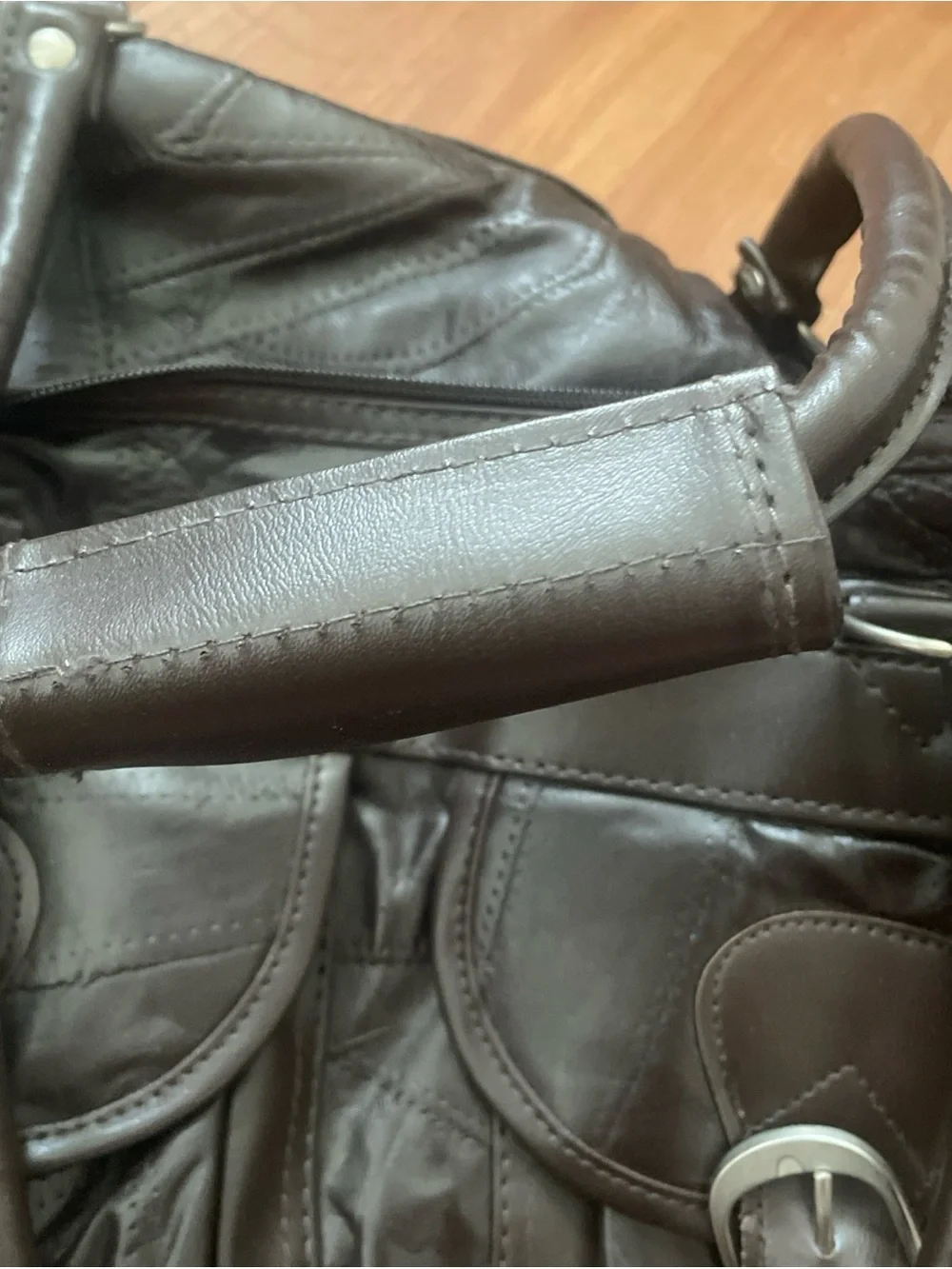 Genuine Leather Men’s Dark Brown Duffel Bag